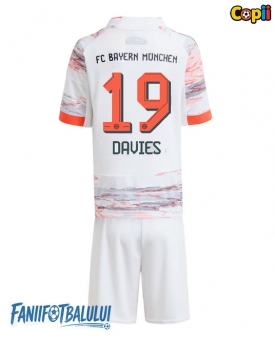 Bayern Munich Alphonso Davies #19 Echipament de Fotbal Replică 2025-26 Copii Deplasare (+ Șorturi)
